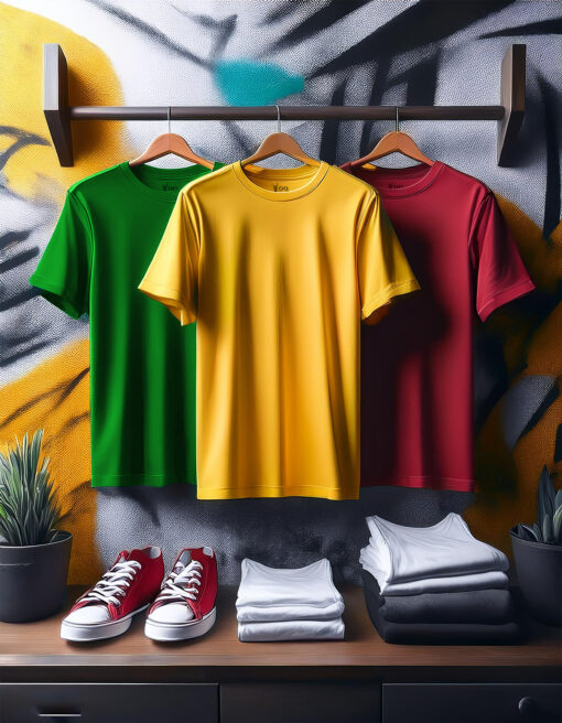 GREEN YELLOW MAROON