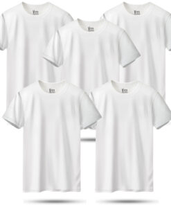 pack of 5 white t-shirt