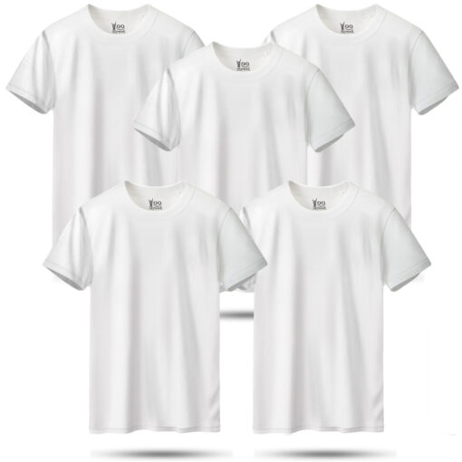 pack of 5 white t-shirt